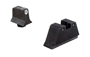 Trijicon GL201-C 3-Dot Tritium Suppressor NS Sight Set, White/Black with Green Lamps