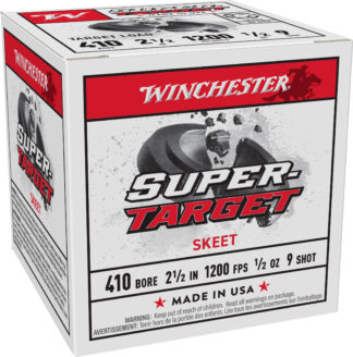 Winchester Super-Target 410 Bore 2.5 in Shotshell, #9 Shot, 1/2 oz, 25-Round Box