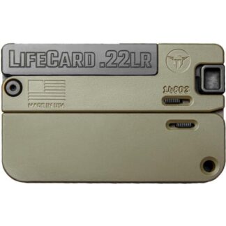LifeCard .22 LR Single Action Pistol - Polymer Handle Noveske Bazooka Green