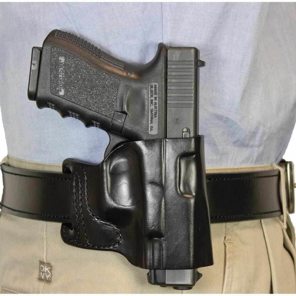 DeSantis E-GAT Slide OWB Holster for SIG P365, Black Top Grain Leather, Right Hand