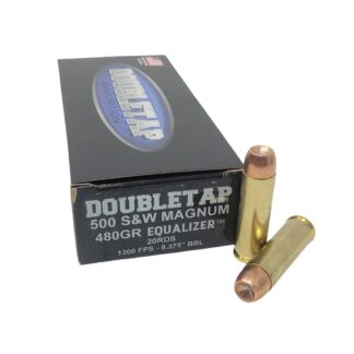 Double Tap Equalizer .500 S&W 455 gr HP Handgun Ammunition, 20 Rounds