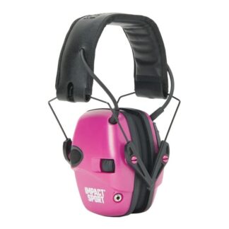 Howard Leight Impact Sport Electronic Earmuff, Small, Berry Pink, 22dB NRR