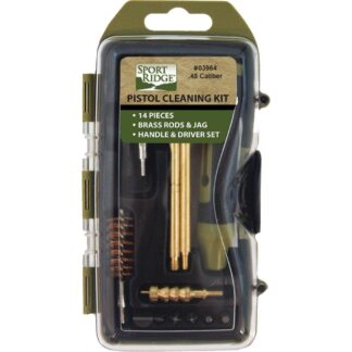 Military Products TacShield Sport Ridge 14pc Pistol Cleaning Kit Hard Case 45 Cal