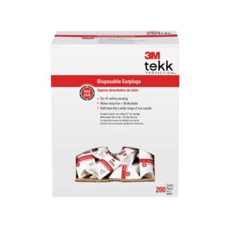 3M Peltor E.A.R. Soft Foam Disposable Ear Plugs, NRR 29 dB, 200 Pack