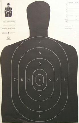 Speedwell Targets Official NRA Police Qualification Silhouette Target Pack, Black, 22.5 in W x 35 in H