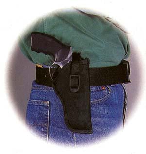 Uncle Mike's Sidekick Hip Holster for 3-1/2" - 4-1/2" Barrel large autos open ends in Black Right Hand