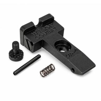 Wilson Combat Ruger Adjustable Rear Sight, Partially Serrated U-Notch, .150 in, Black Oxide