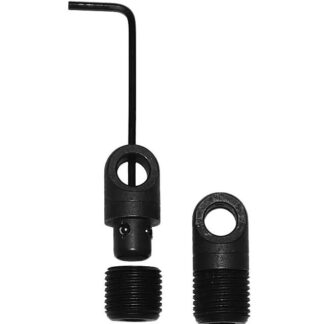 GrovTec Snap Hook Multi-Adaptor Swivel Set for Push Button Bases (2 Multi-Adaptors, 2 Stainless Bases)