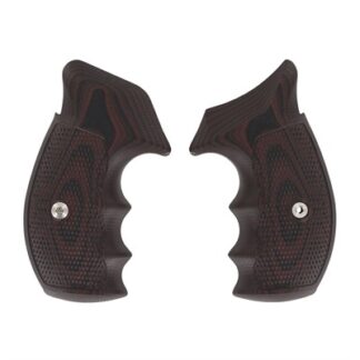 S&W K/L FRAME TAC DIAMOND, ROUND BUTT, BLACK CHERRY