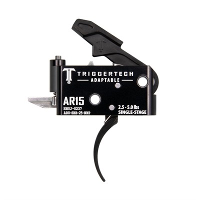 Trigger Tech Adaptable Pro Curved Single-Stage Trigger for AR-15, 2.5-5.0 lb, Black