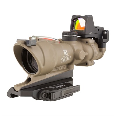 ACOG BAC ECOS 4X32MM FXD RED CROSSHAIR FDE W/QD MOUNT & RMR