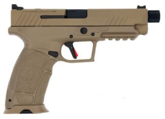 Tisas PX-9 Gen 3 Tactical 9mm Semi-Auto, 5.1 in Threaded Barrel, FDE, Fiber Optic Sights
