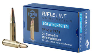 PPU .308 Win 150 Grain Soft Point, 20 Rounds Per Box