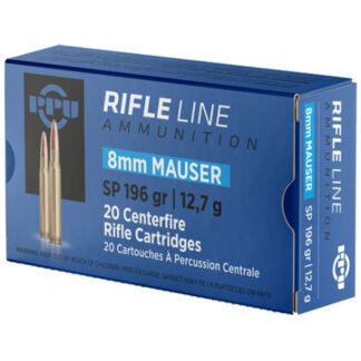 TRZ Trading Prvi Partizan 8mm Mauser 196 Grain Soft Point Centerfire 20 Rounds Per Box