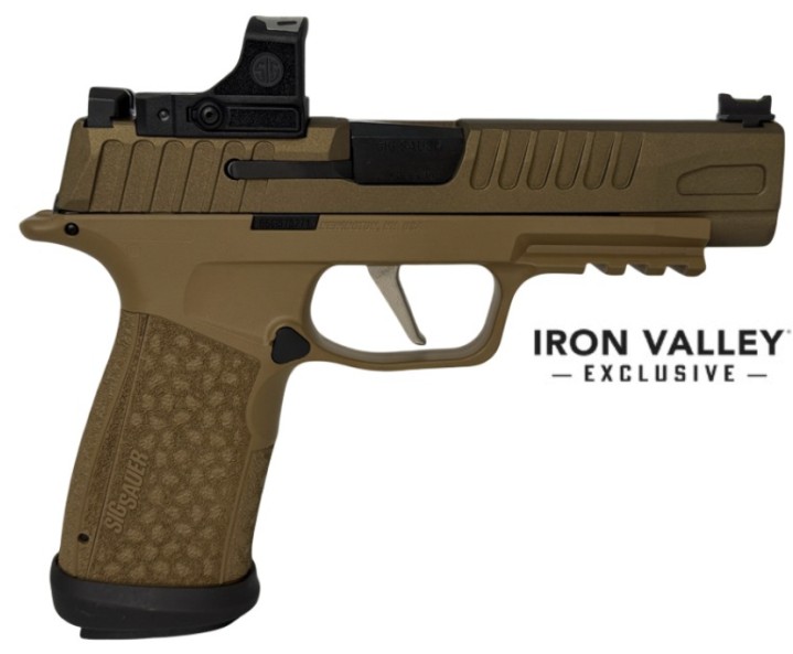 Shark Coast Tactical P365 FUSE 9mm 4.3 in Burnt Bronze with Romeo-RS 3MOA