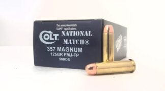 Double Tap Ammunition Colt National Match .357 Mag 125 Grain FMJ-FP, 50 Rounds