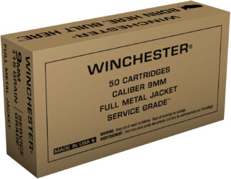 Winchester Service Grade 9mm Luger 115 gr FMJ 50-Round Box