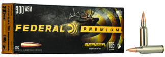 Federal Premium .300 Winchester Short Magnum (WSM) 185gr Berger Hybrid Hunter, 20 Rounds