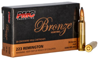 PMC Bronze .223 Rem 55 gr Soft Point, 20-Round Box