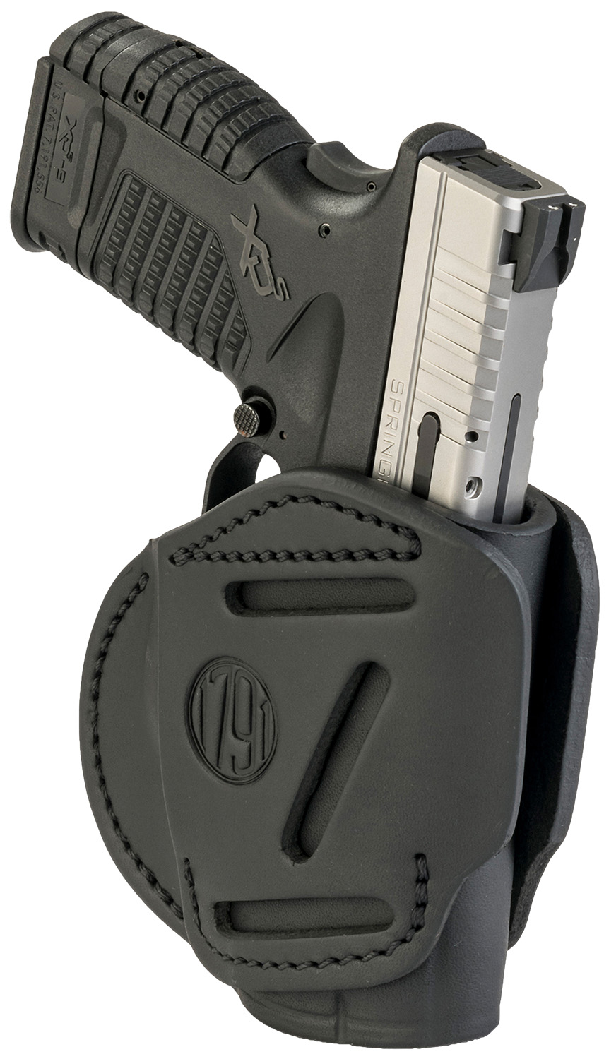 1791 Gunleather 3WH4SBLA 3-Way Ambidextrous Stealth Black Leather Belt Holster