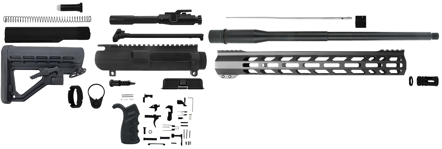 TacFire AR Build Kit .308 Winchester 18 in Black Nitride 5/8"x24