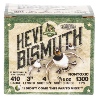 Hevishot HEVI-Shot HEVI-Bismuth 410 Bore 3 in #4 Bismuth 9/16 oz 25 Rounds