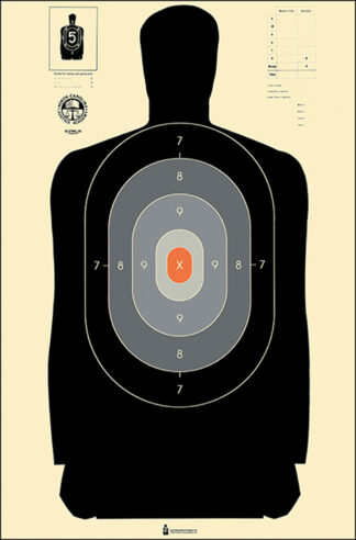Action Target B-27NCJA Qualification NC Criminal Justice Academy Target, 24"x45"