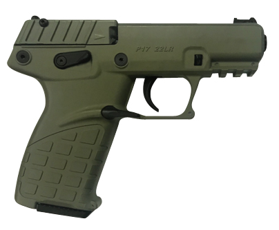 KelTec P17 .22 LR Semi-Auto 3.8 in Threaded Barrel 16rd Magazines Black Fiber Optic Sights