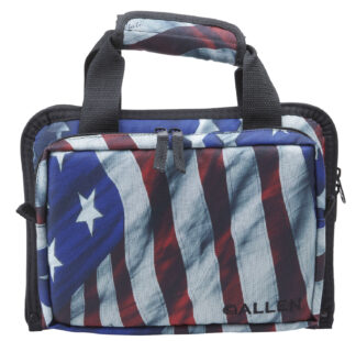 Allen Victory Duplex Pistol Case, Fits 2 Handguns, Stars & Stripes, Lockable Endura Fabric
