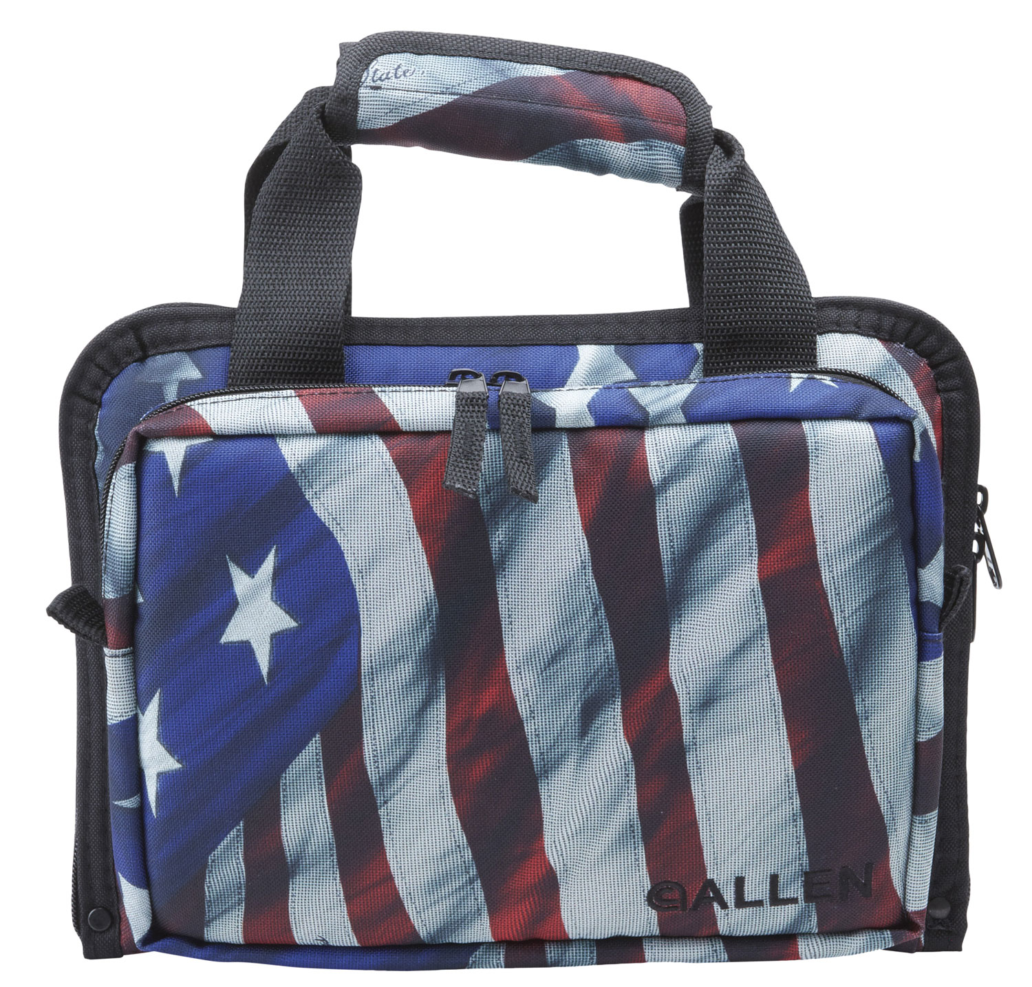 Allen Victory Duplex Pistol Case, Fits 2 Handguns, Stars & Stripes, Lockable Endura Fabric