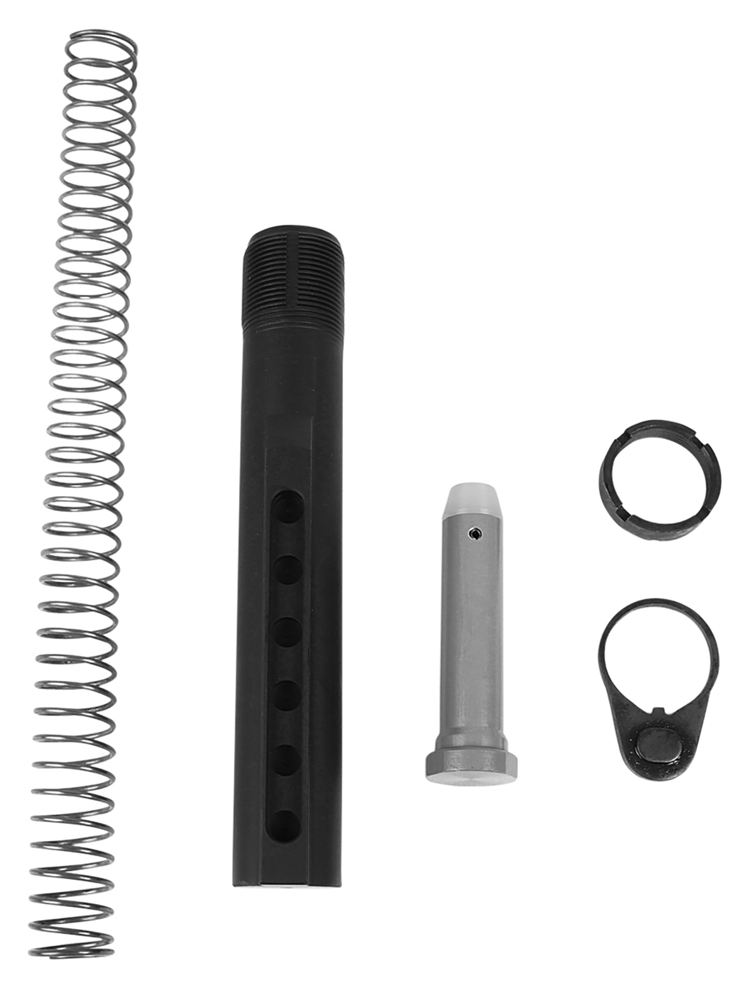 LBE Unlimited Mil-Spec 6 Position Buffer Tube Kit for AR-15, Black