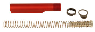LBE Unlimited AR-15 Mil-Spec 6-Position Buffer Tube Kit Red