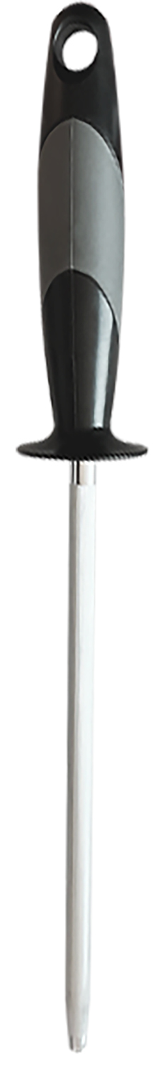 Accusharp 032C Sharpening Steel 9 in Black Overmolded Rubber Handle