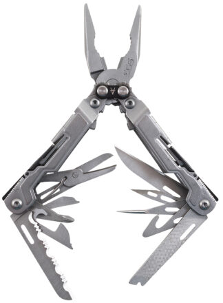 SOG PowerPint 18-Tool Mini Multi-Tool, Stonewashed Stainless Steel