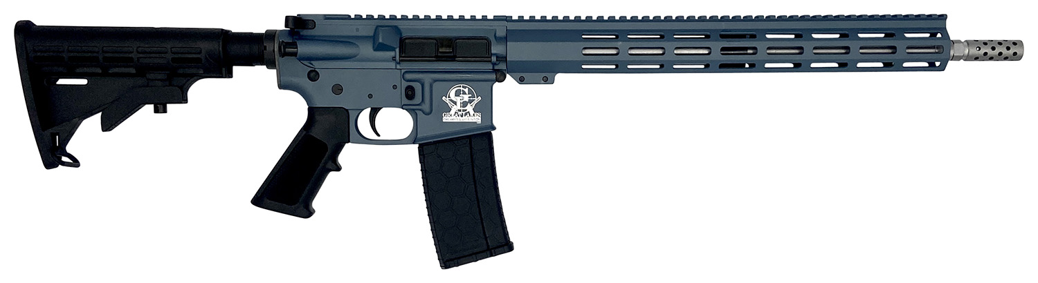 Great Lakes GL15223SSBLU Semi-Auto .223 Wylde 16 in 30+1 Stainless Barrel Blue Titanium Receiver
