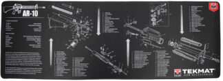 TekMat Ultra Mat AR-10 Cleaning Mat, 15 in x 44 in, 1/4 in Thick, Black/White