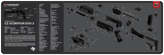 TekMat CZ Scorpion Evo 3 Cleaning Mat, 12 in x 36 in, Black/Gray Rubber Backing