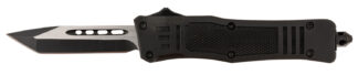 Steel River Knives MT616BT Spartan  Mini 2.75" OTF Tanto Plain Black/Silver 440C SS Blade/ 4.25" Black Aluminum Zinc Alloy Handle