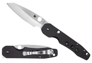Spyderco Smock C240CFP 3.39 in Folding Knife, CPM S30V, Black Carbon Fiber/G-10