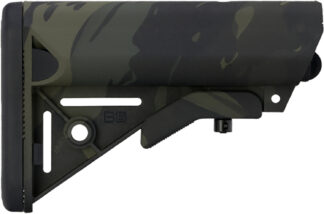 B5 Systems Enhanced SOPMOD Stock, Multi-Cam Black, with Fixed Sling Mounts (Mil-Spec AR-15 Receiver Extension)