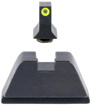 Trijicon GL201C601139 Suppressor/Optic Height Night Sights for GLOCK, Green/Yellow Front, Black Rear