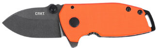 Columbia River Squid Compact 1.75in D2 Steel Drop Point Folding Knife, Blaze Orange G10/SS