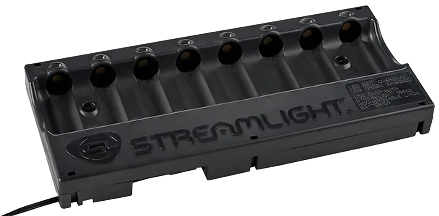 Streamlight 20233 8-Unit Bank Charger, Black, SL-59/CR123A Battery, 12V DC