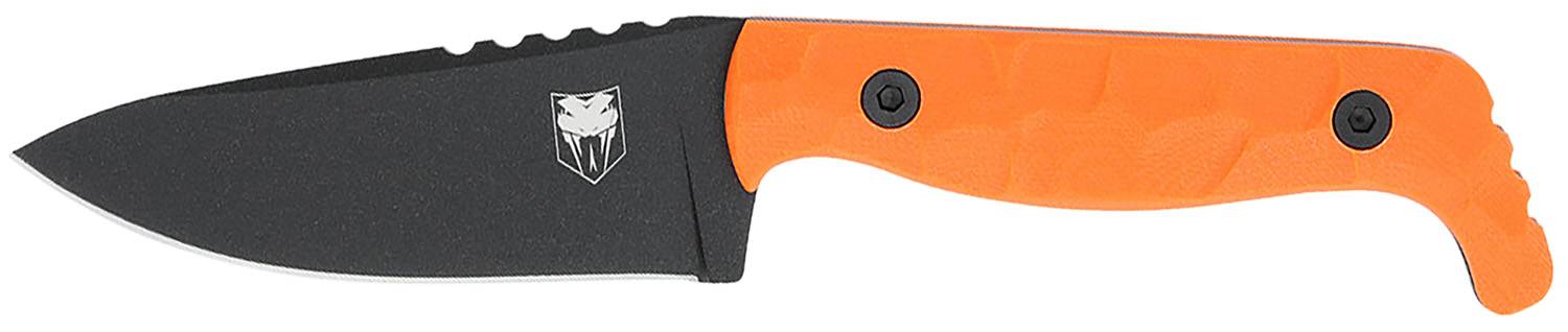 Cobratec Knives KingPin 4" D2 Fixed Blade, Blaze Orange G-10