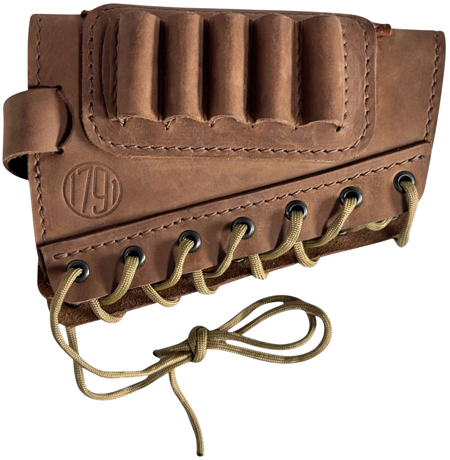 1791 Gunleather 1791 HUNT Butt Cuff Ammo Holder 12 Gauge, Brown