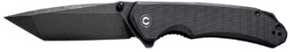 CIVIVI Brazen C2023C 3.46" D2 Steel Folding Tanto Black/Stonewashed