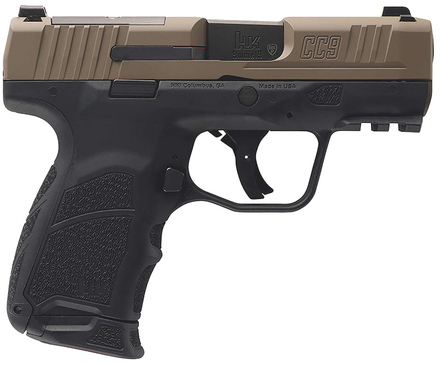 Heckler & Koch CC9 Striker-Fired 9mm, 3.32 in Barrel, 10+1 Rounds, Optic-Ready Slide, FDE