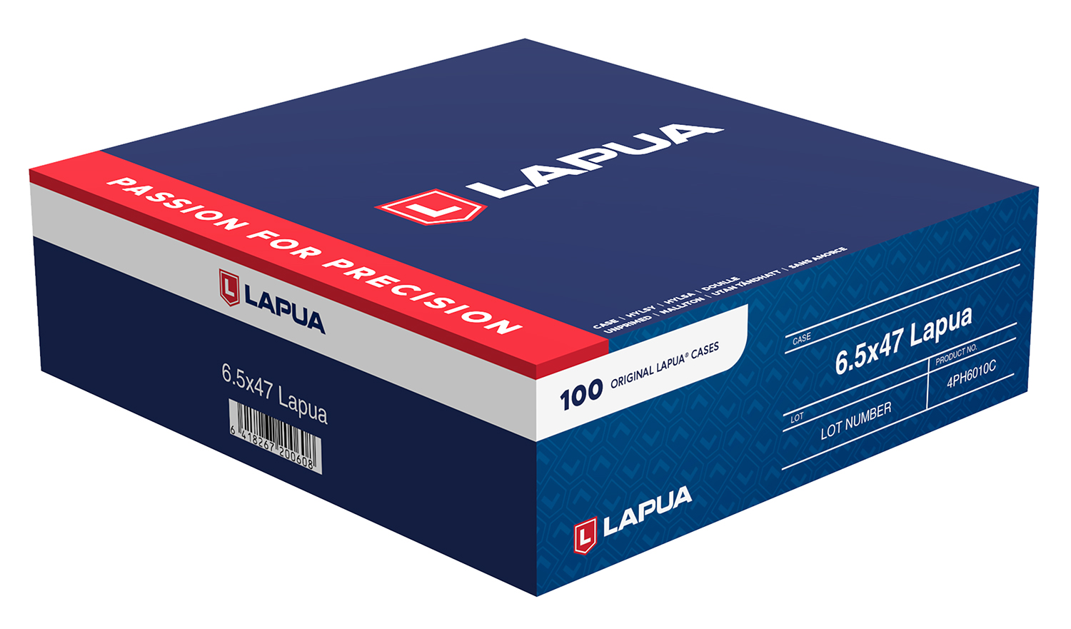Berger Bullets 4PH6010C 6.5x47 Lapua Unprimed Rifle Brass Cases, 100/Box