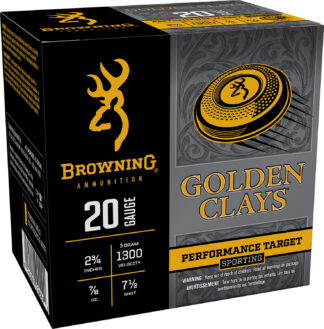 Browning Golden Clays 20 Gauge 2.75 in #7.5 Shot 7/8 oz 25 Rounds Per Box