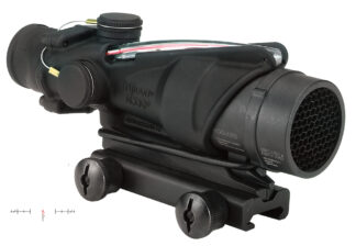 Trijicon 100226 ACOG Black Hardcoat Anodized 4x32mm Illuminated Red Chevron Reticle